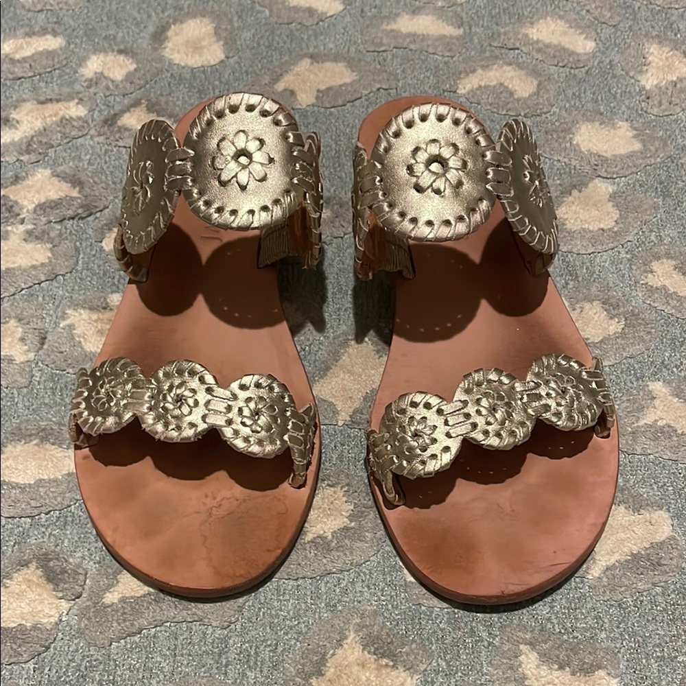 Jack Rodgers Gold Sandals